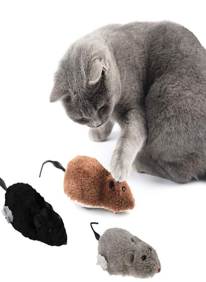 Mallexo Wind-up Moving Rat Toys for Kids 3PCs Moving Soft Mouse Toys for Kids Multi-Color Pet Toys for Puppy Dogs, Cattle, Cats Cattle Toys Set (3PCS) - Image 1